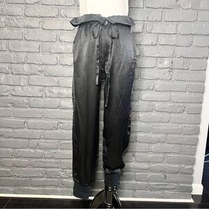 NEW Rich & Skinny Black 100% Silk Joggers in Size Medium